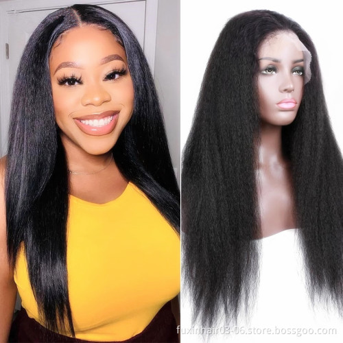 Natural Color Free Samples Yaki Human Hair Long Remy Full Swiss Lace Wigs Peruvian Women's Wigs For Black Women